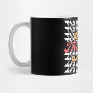 One Thankful Sister -Flip Mirror Text Typography Thanksgiving Mug